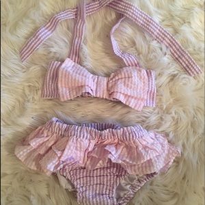 Toddler seersucker swim suit
